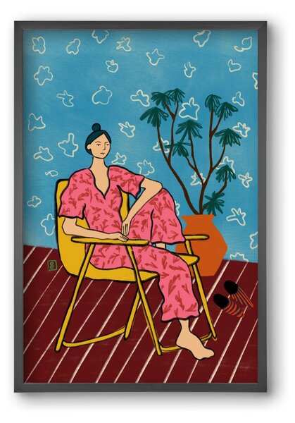 PLANT LADY AT HOME - falikép keretben | artbridge