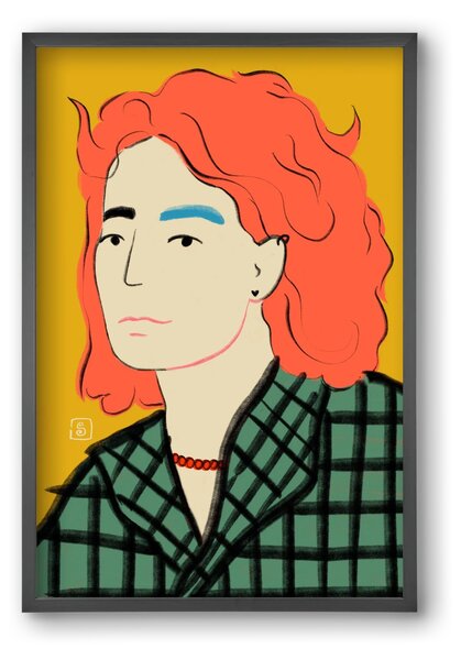 WOOL COAT GIRL - falikép keretben | artbridge