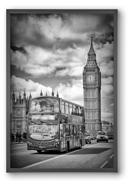 LONDON Houses of Parliament and traffic - falikép keretben | artbridge