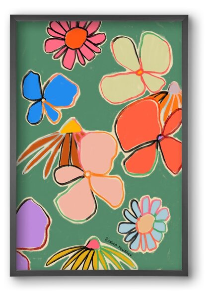 VINTAGE GARDEN GREEN - falikép keretben | artbridge