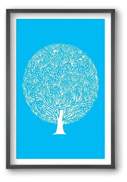 Blue Tree - falikép keretben | artbridge