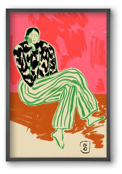 CALM WOMAN PORTRAIT - falikép keretben | artbridge