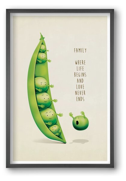 Borsó Family - falikép keretben | artbridge