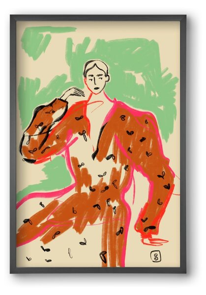 WOMAN IN A TERRACOTTA DRESS - falikép keretben | artbridge