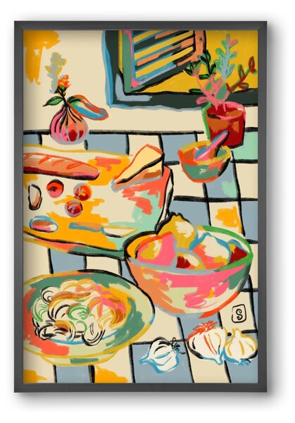 BREAD AND PASTA LOVE - falikép keretben | artbridge