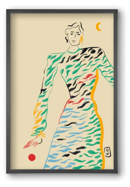 SUN AND MOON - falikép keretben | artbridge