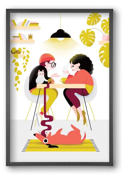 Coffee date - falikép keretben | artbridge