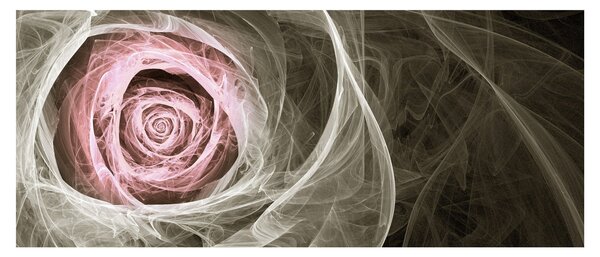 Kép - Absztrakt rózsa világos rózsaszín (120x50 cm)