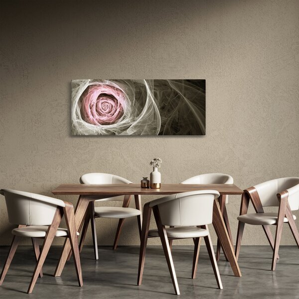 Kép - Absztrakt rózsa világos rózsaszín (120x50 cm)