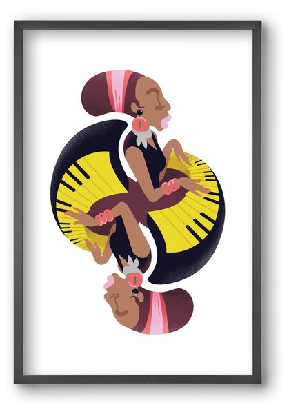 Jazz musician series - Nina - falikép keretben | artbridge