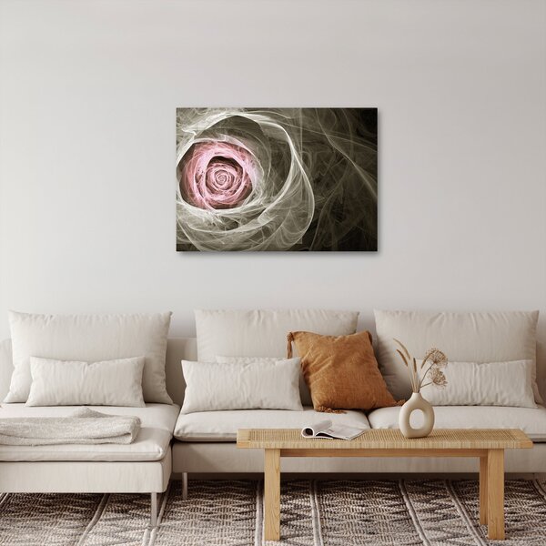 Kép - Absztrakt rózsa világos rózsaszín (70x50 cm)