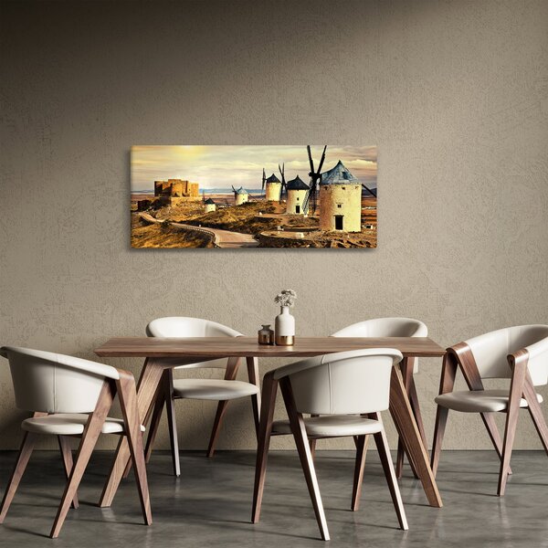 Kép - Szélmalmok (120x50 cm)