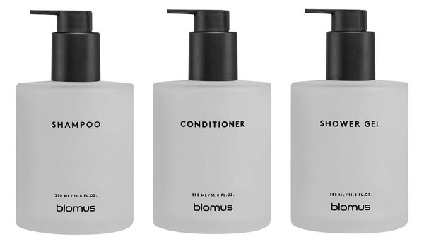 Fehér fali üveg szappanadagoló készlet 3 db-os 350 ml Kirei – Blomus