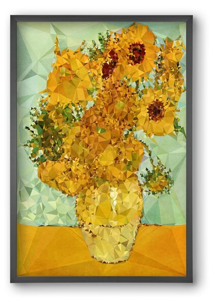 Symphony in yellow and blue - falikép keretben | artbridge