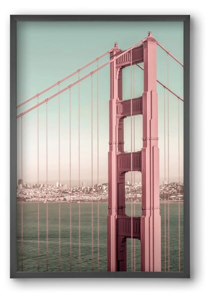 Golden Gate Bridge | urban vintage style - falikép keretben | artbridge