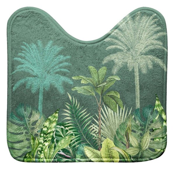 Zöld textil fürdőszobai kilépő WC-hez 45x45 cm Vagabonde – douceur d'intérieur