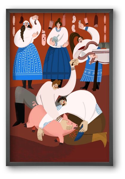 Pig Slaughter - falikép keretben | artbridge