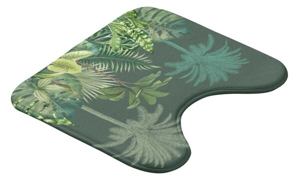 Zöld textil fürdőszobai kilépő WC-hez 45x45 cm Vagabonde – douceur d'intérieur