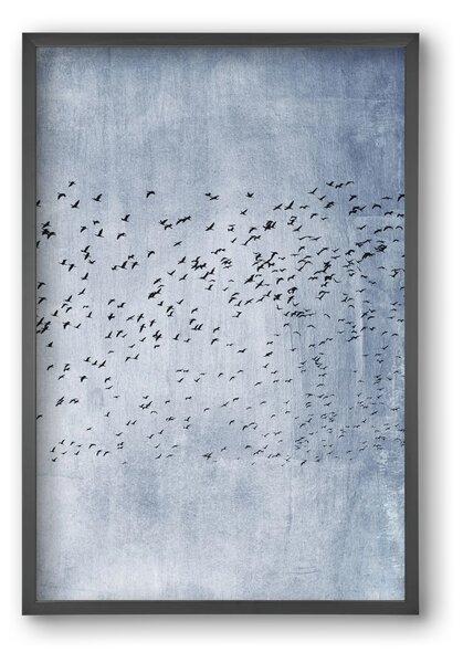Moving on - blue - falikép keretben | artbridge