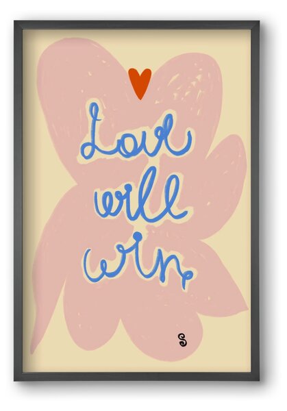 LOVE WILL WIN - falikép keretben | artbridge