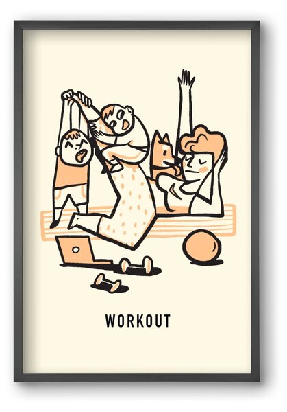 Workout - falikép keretben | artbridge
