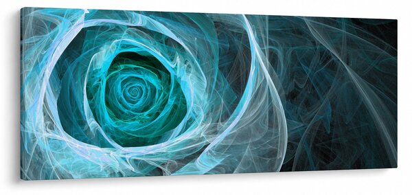 Kép - Absztrakt rózsaszín kék fekete háttérrel (120x50 cm)