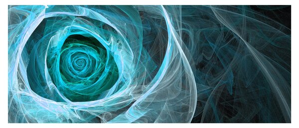 Kép - Absztrakt rózsaszín kék fekete háttérrel (120x50 cm)