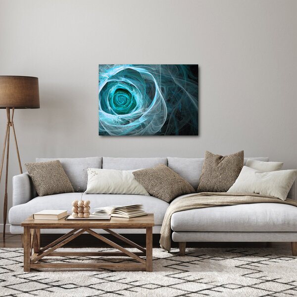 Kép - Absztrakt rózsaszín kék fekete háttérrel (70x50 cm)