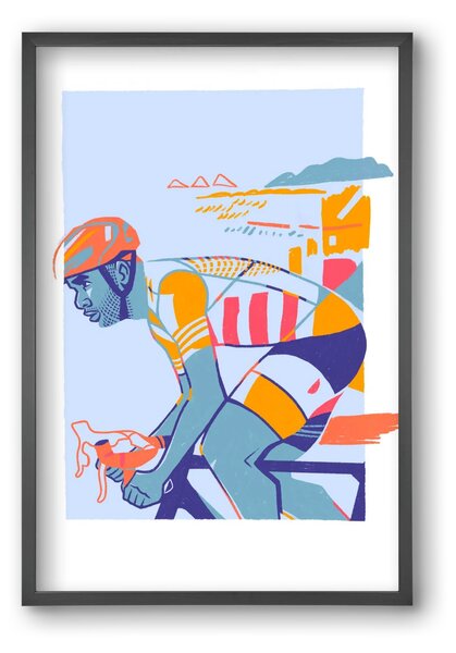 Cyclist - falikép keretben | artbridge