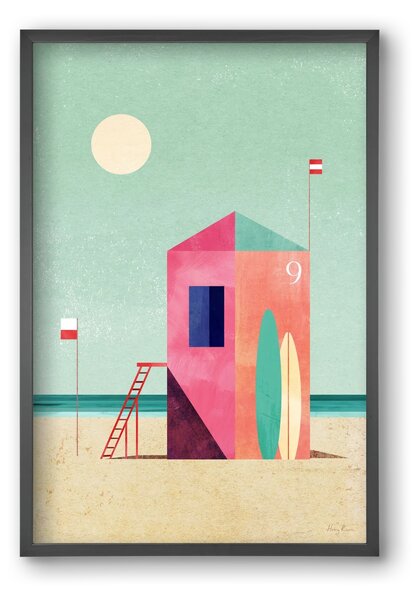 Surf Hut - falikép keretben | artbridge