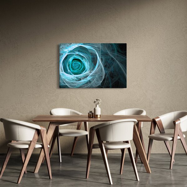 Kép - Absztrakt rózsaszín kék fekete háttérrel (90x60 cm)