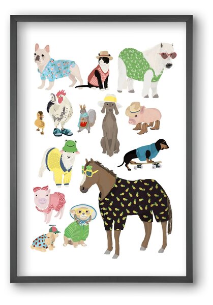 Summer Animals - falikép keretben | artbridge