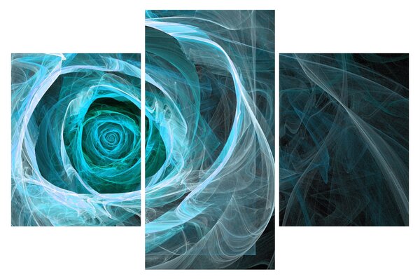 Kép - Absztrakt rózsaszín kék fekete háttérrel (90x60 cm)