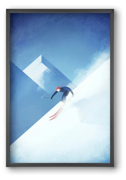 Skier - falikép keretben | artbridge