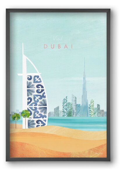 Dubai Travel Poster - falikép keretben | artbridge