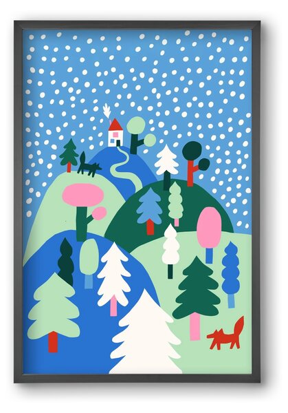 Snowing - falikép keretben | artbridge