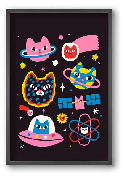 Cat Space - falikép keretben | artbridge