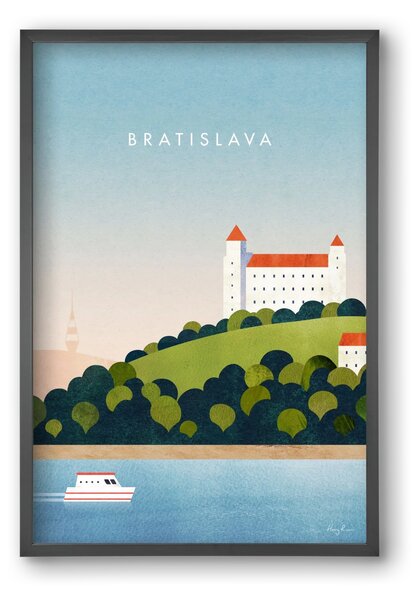 Bratislava Travel Poster - falikép keretben | artbridge