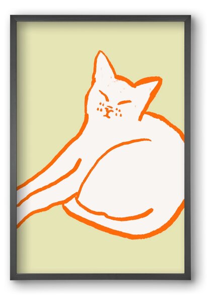 Good Morning Cat - falikép keretben | artbridge