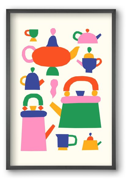 Teapots - falikép keretben | artbridge