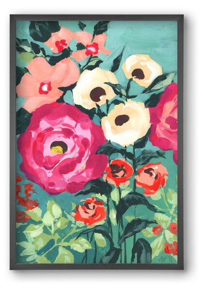 Viva Magenta Peonies - falikép keretben | artbridge