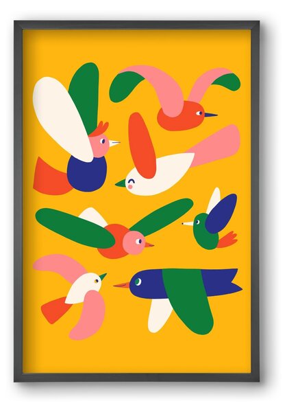 Birds - falikép keretben | artbridge