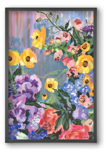 Retro Floral Bouqet - falikép keretben | artbridge