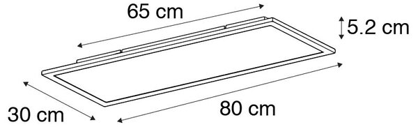 Modern LED panel acél 80 cm LED-del - Liv