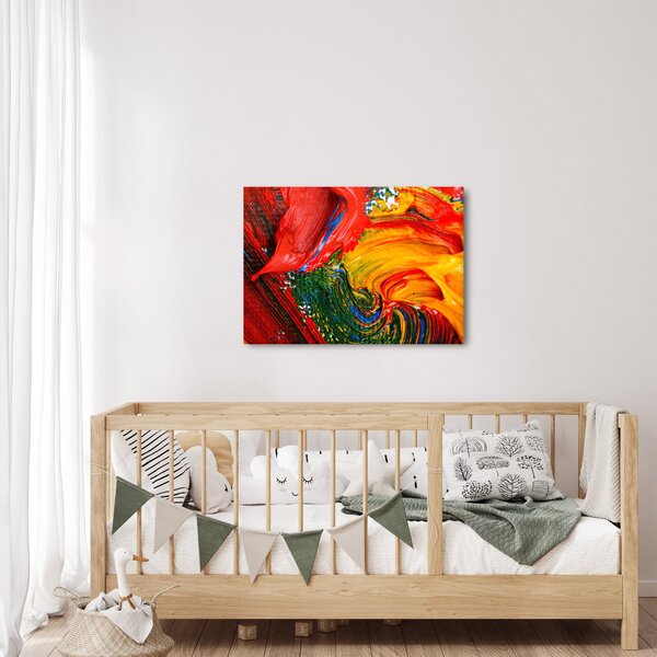 Kép - Kékítő absztrakció ecsettel (70x50 cm)