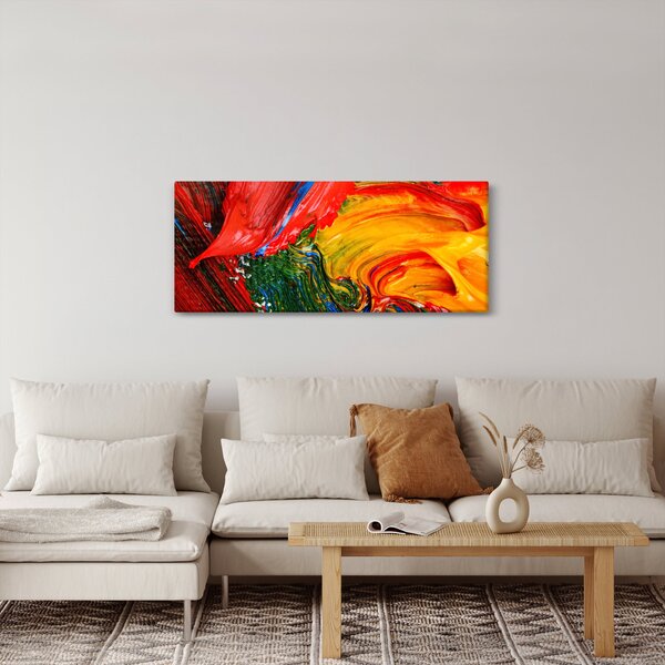 Kép - Kékítő absztrakció ecsettel (120x50 cm)