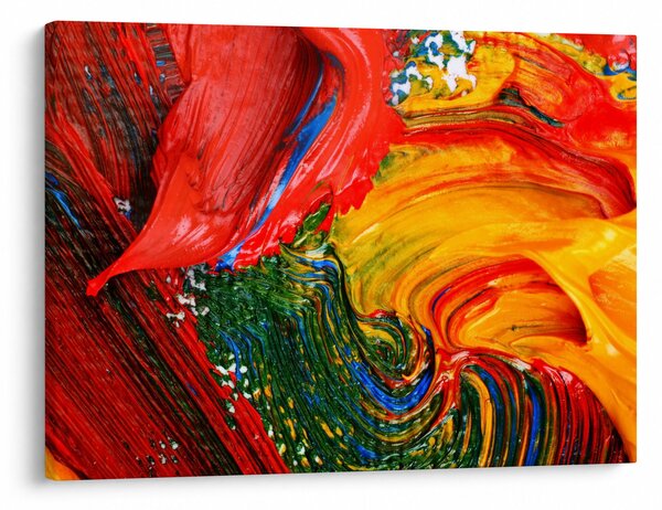 Kép - Kékítő absztrakció ecsettel (70x50 cm)
