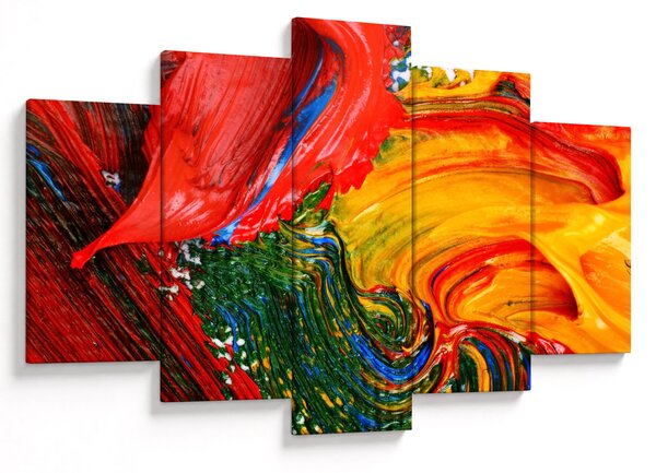 Kép - Kékítő absztrakció ecsettel (150x105 cm)