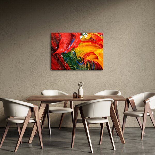 Kép - Kékítő absztrakció ecsettel (70x50 cm)