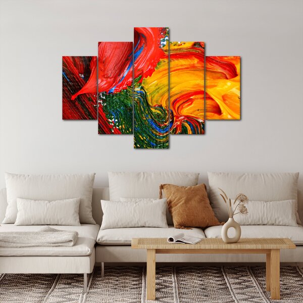 Kép - Kékítő absztrakció ecsettel (150x105 cm)